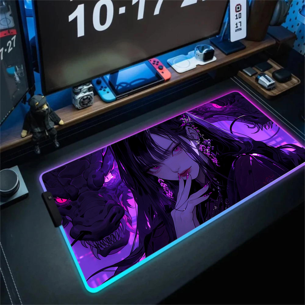 Tradescantia Purple - Anime Girl Mousepad Gaming Mouse Pad