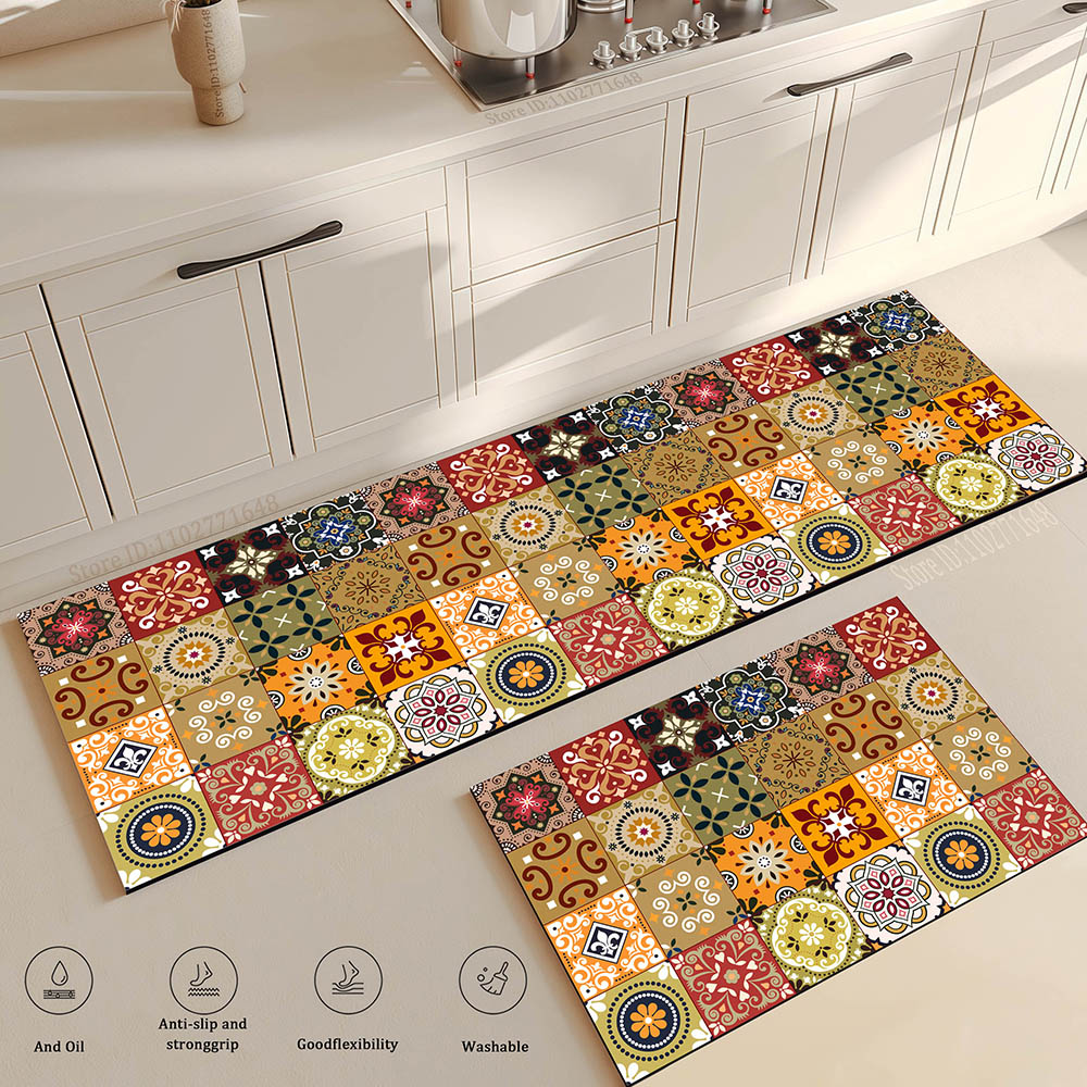 Flower Long Large Kitchen Mat  - Maranta Prayer Plant avis et prix