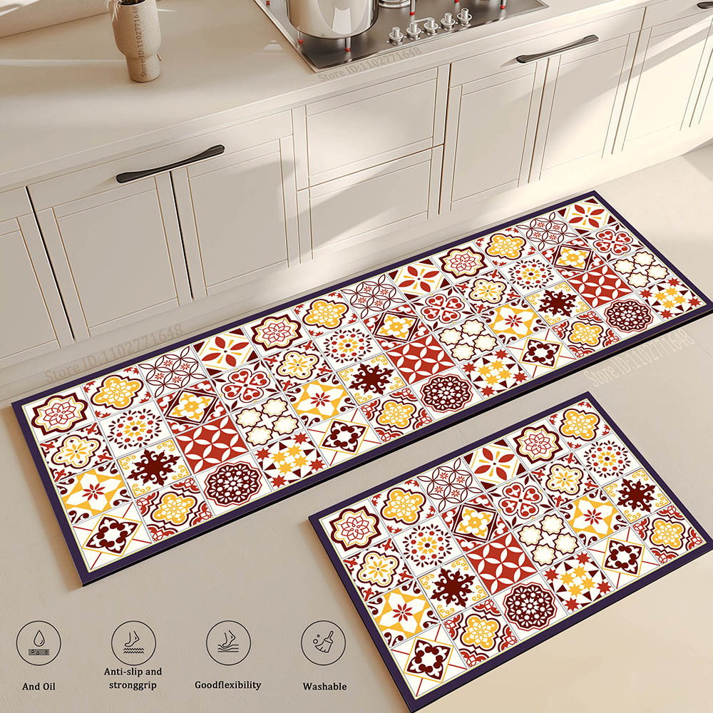 Flower Long Large Kitchen Mat  - Maranta Prayer Plant avis et prix