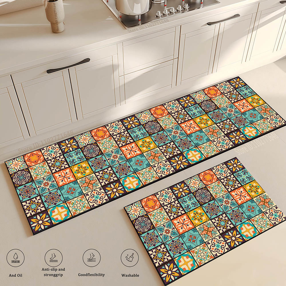 Flower Long Large Kitchen Mat  - Maranta Prayer Plant avis et prix