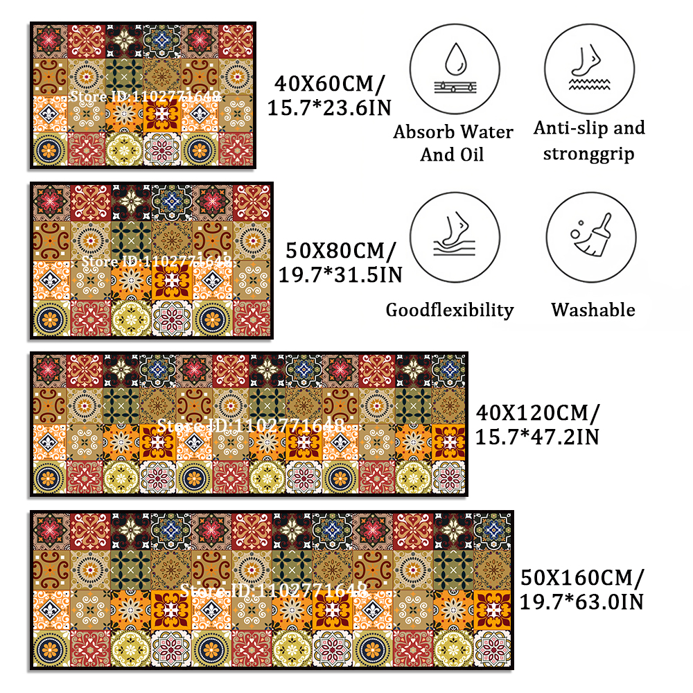 Flower Long Large Kitchen Mat  - Maranta Prayer Plant avis et prix