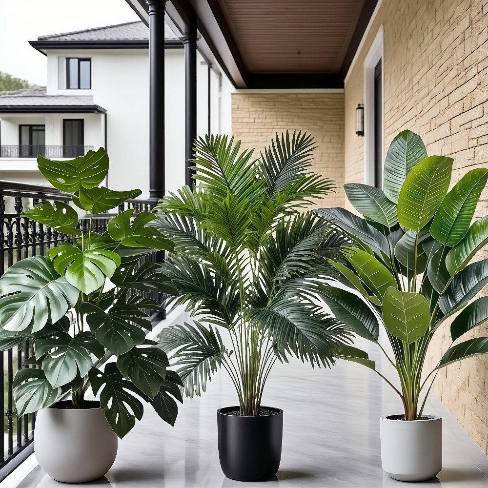 3pcs Large Artificial Areca Pa - Dracaena Marginata avis et prix