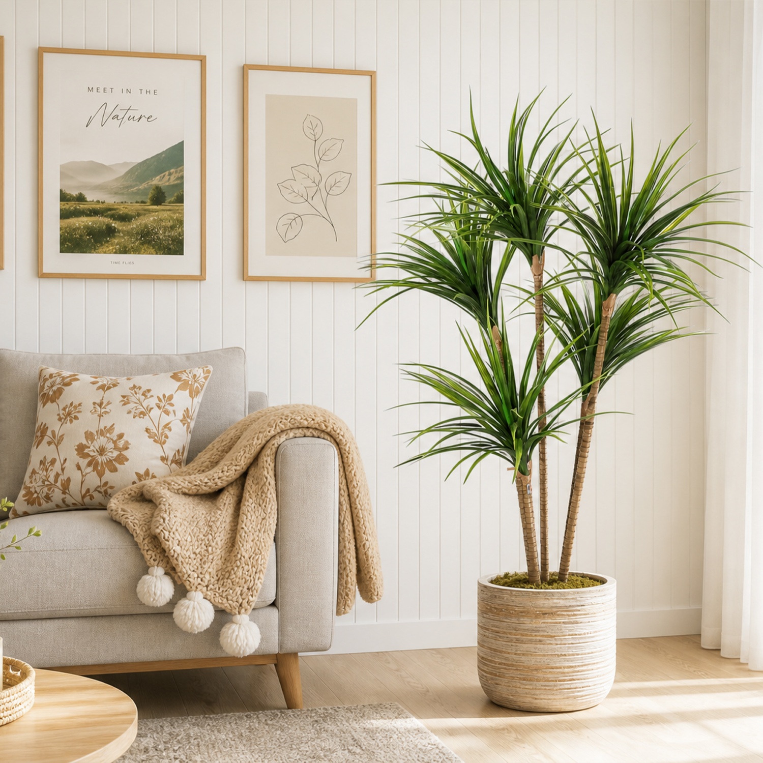 4.27FT/5 FT Artificial Dracaen - Dracaena Marginata avis et prix