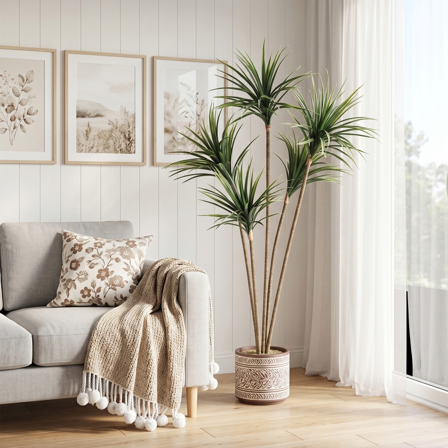 4.27FT/5 FT Artificial Dracaen - Dracaena Marginata avis et prix