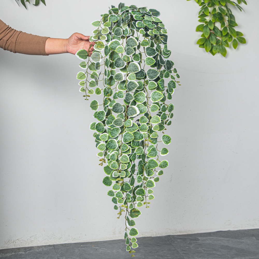 60-80cm Artificial Hanging Vin - Pilea Peperomioides avis et prix