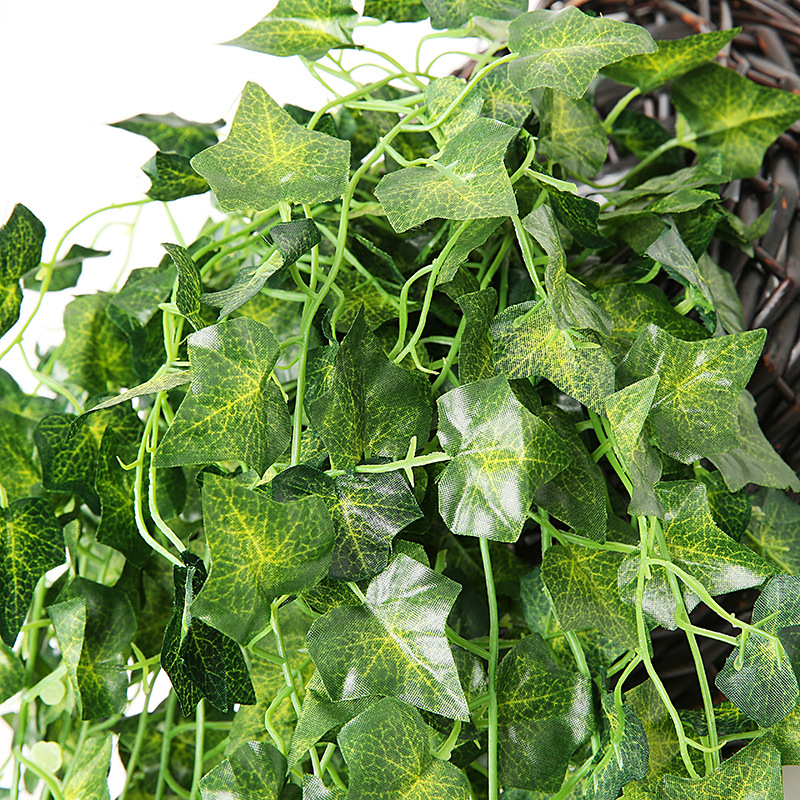 Artificial Basket Rattan Hangi - Pilea Peperomioides avis et prix