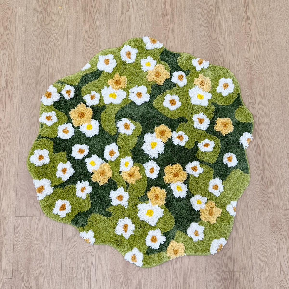 Green Meadow Daisy Tufted Rug, - Maranta Prayer Plant avis et prix