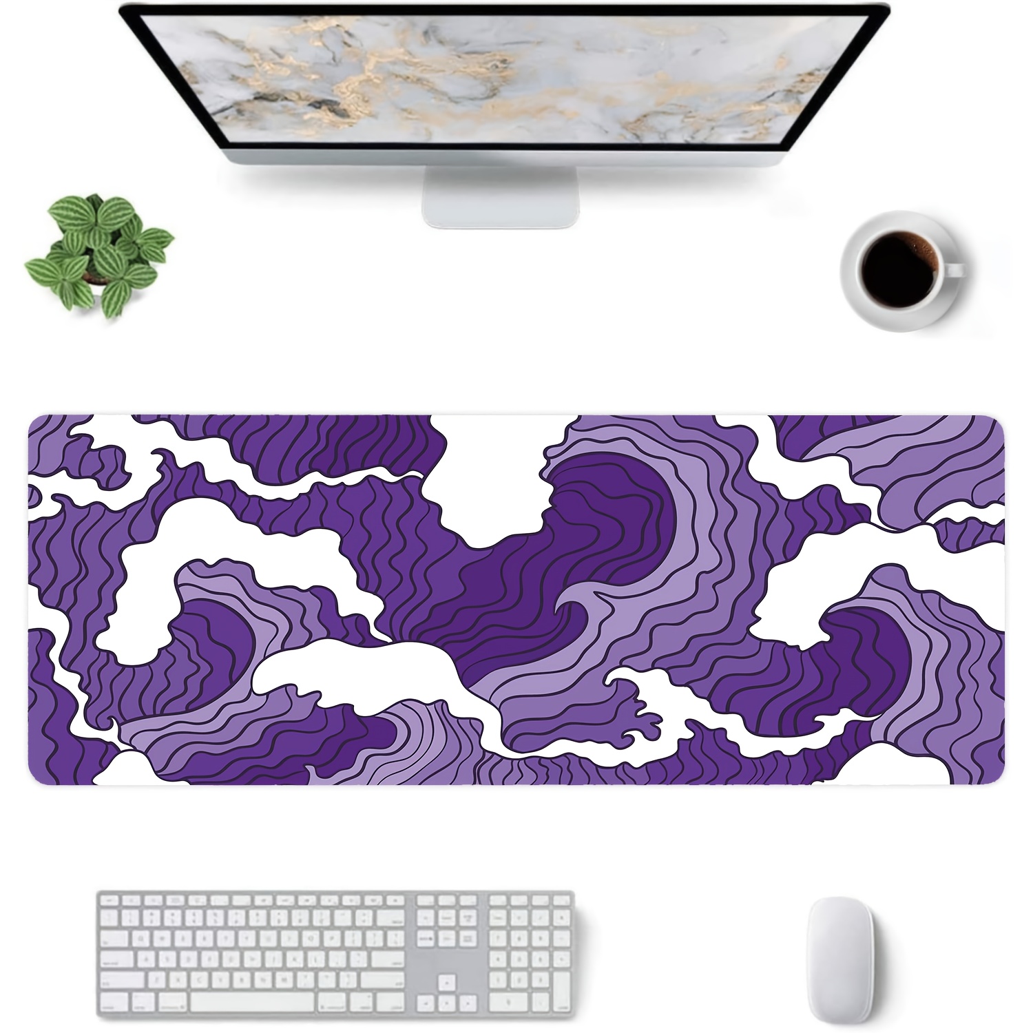Purple and white waves Art Des - Tradescantia Purple avis et prix