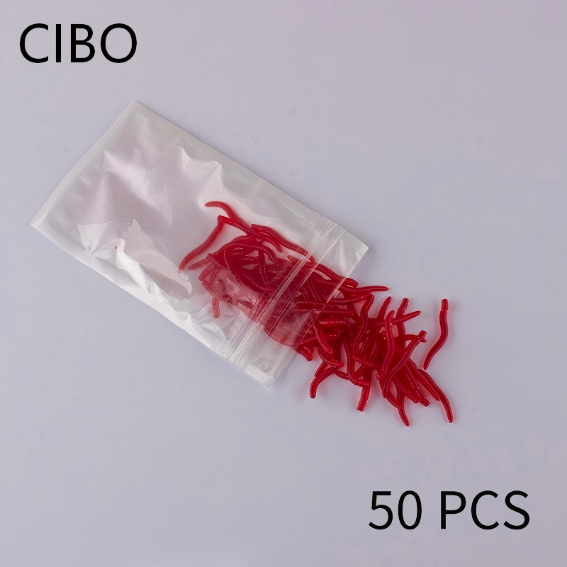 CIBO 50pcs-Artificial Red Worm - Aglaonema Red avis et prix