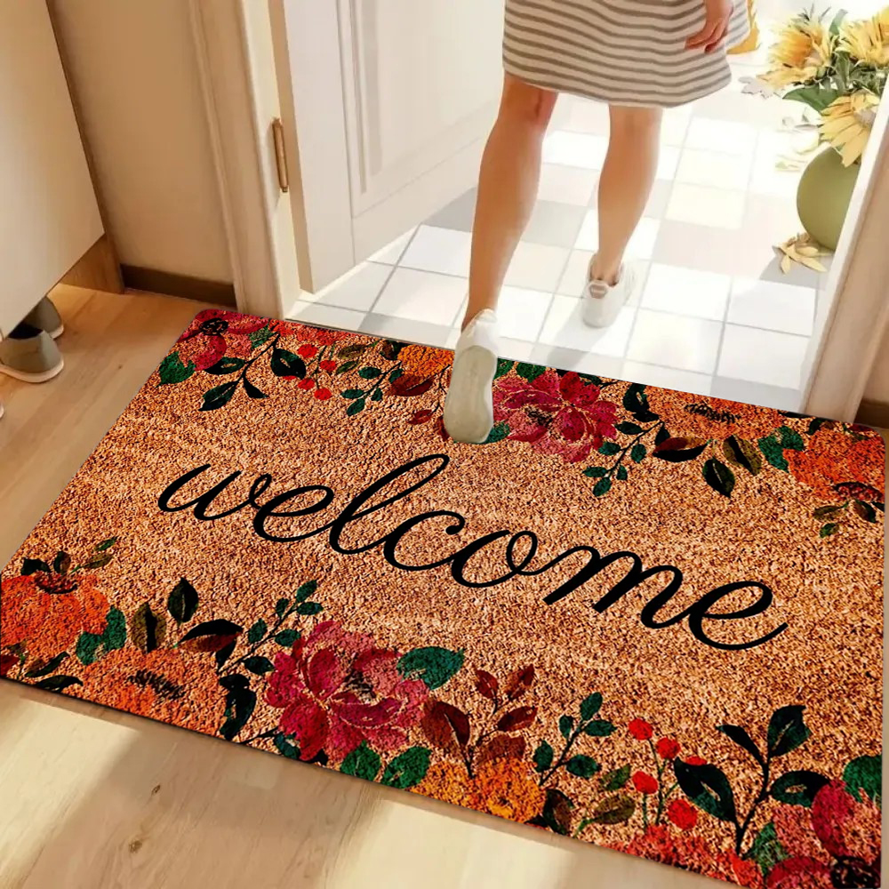 Welcome Retro Floral Doormat O - Maranta Prayer Plant avis et prix