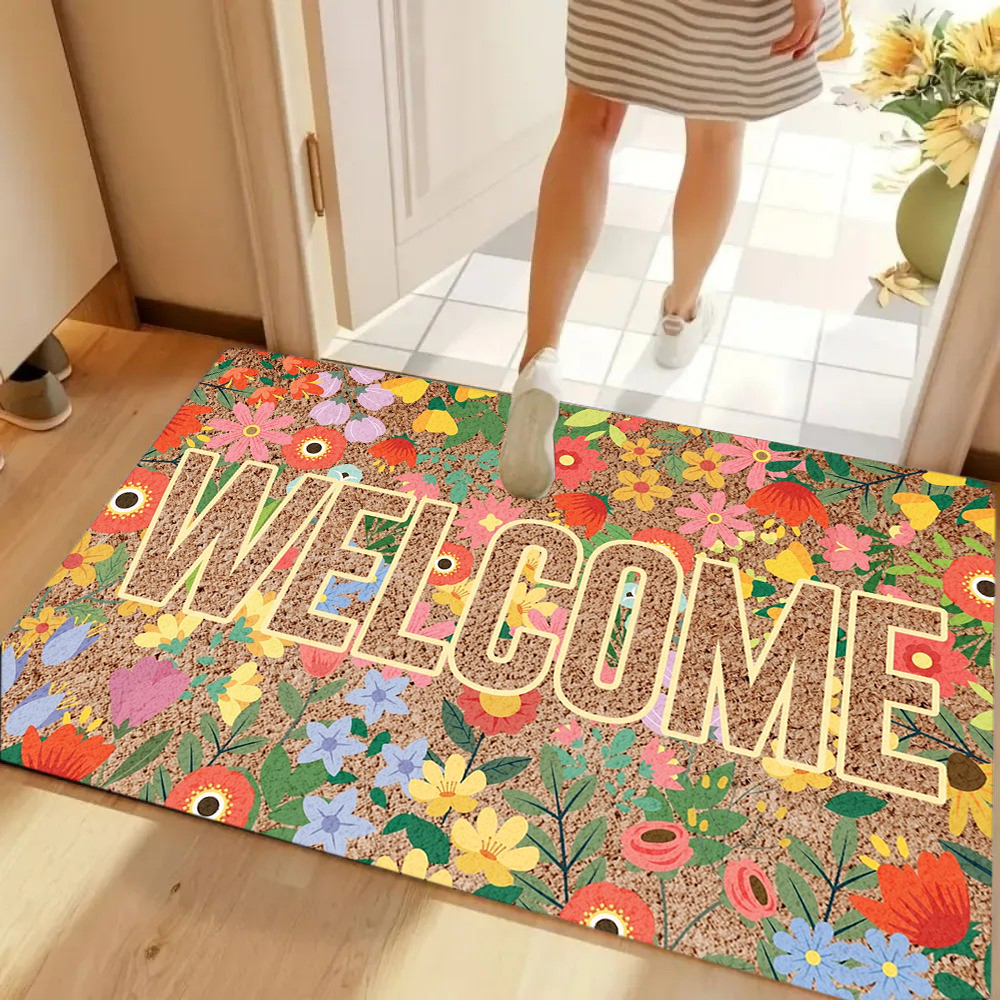 Welcome Retro Floral Doormat O - Maranta Prayer Plant avis et prix